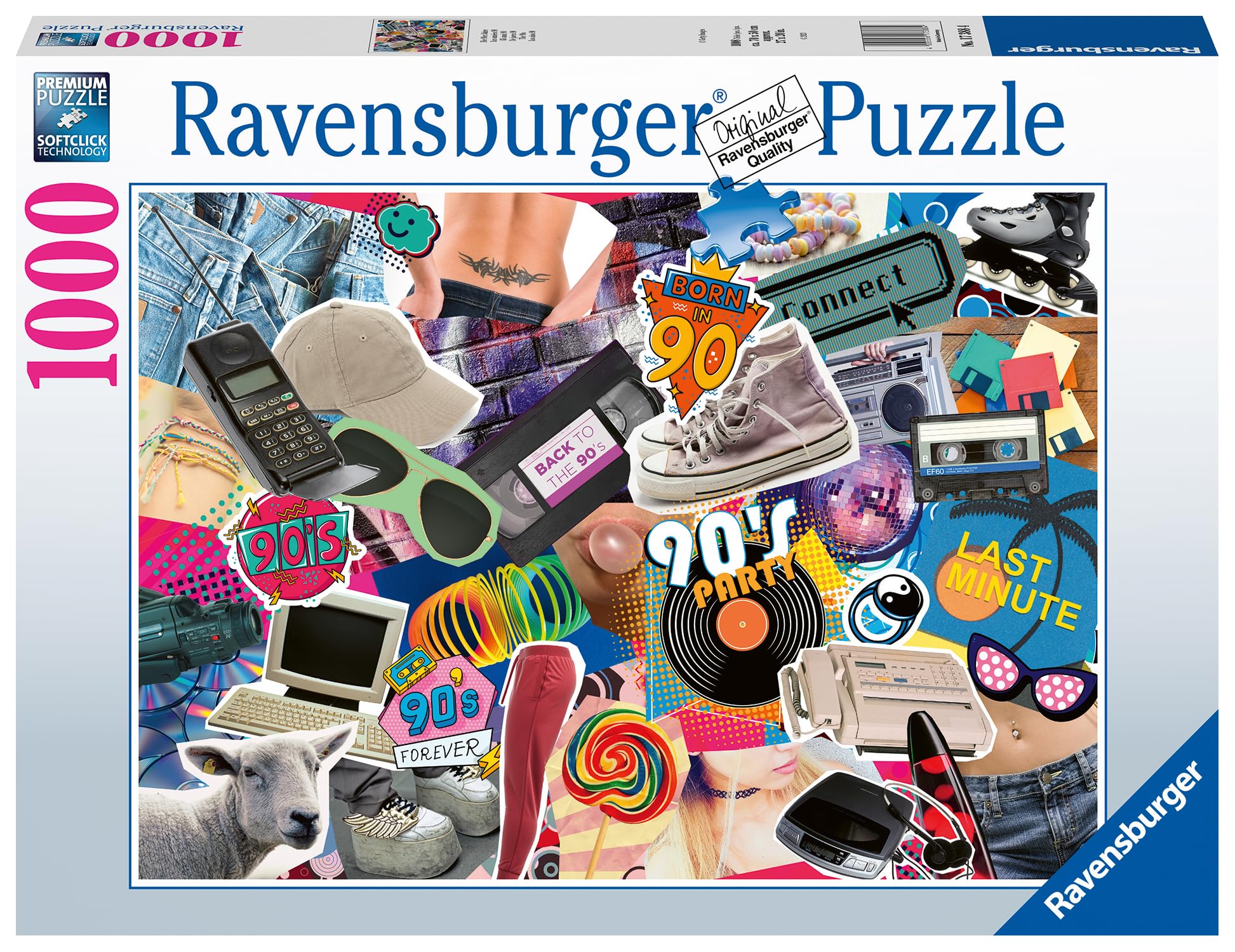 Ravensburger The 90s - 1000 Piece Jigsaw Puzzle for Adults and Kids - Retro Nostalgia 1990