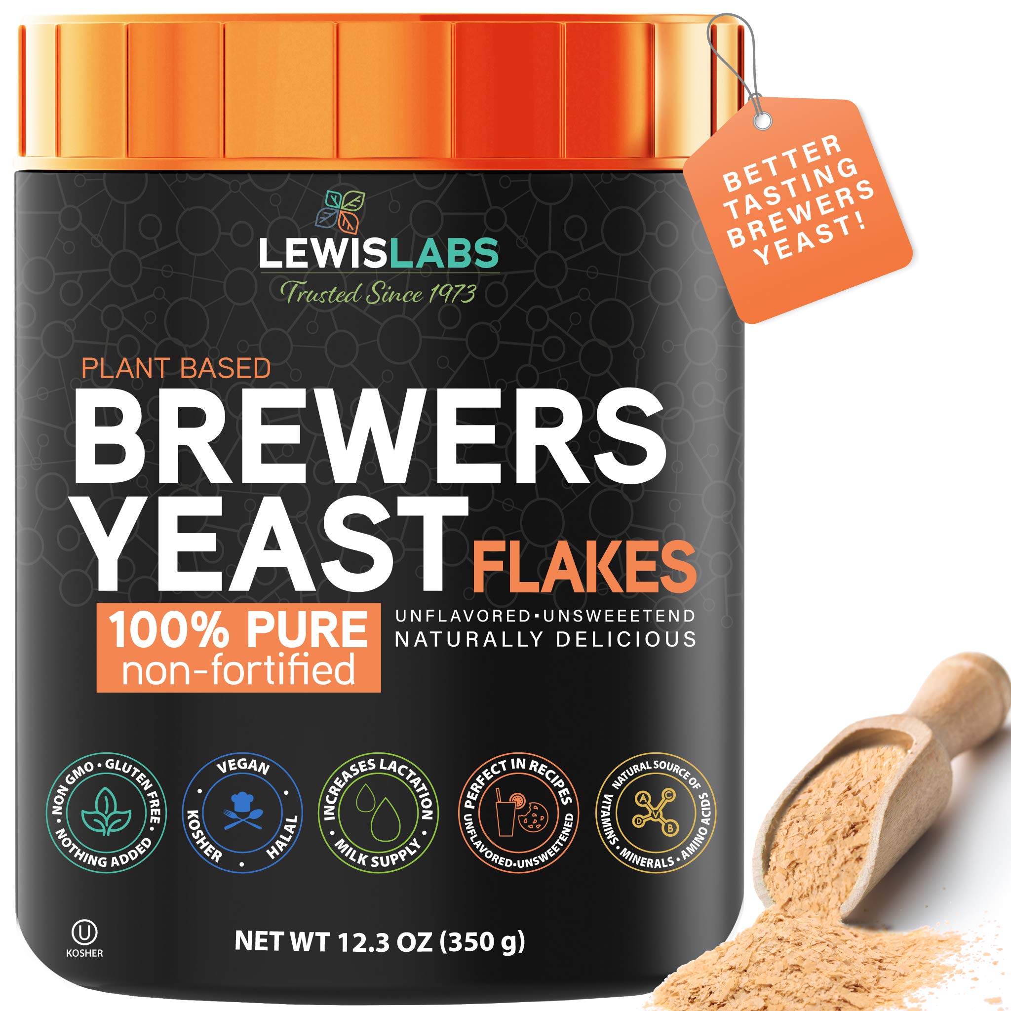Lewis Labs Brewer's Yeast Flakes Beer Yeast Is A Rich Source Of Amino