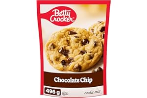 BETTY CROCKER Chocolate Chip Cookie Mix, 496 Grams Package of Cookie Mix, Baking Mix, Homemade Cookies in 20 Minutes, Tastes 
