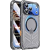 Haireca for iPhone 17 Pro Max Waterproof Case Magnetic, Built in Camera Control [Screen Protector] [Lanyard], Fit for Magsafe Heavy Duty Military Rugged Full Body IP68 Phone Case, 6.9" Frosted Black