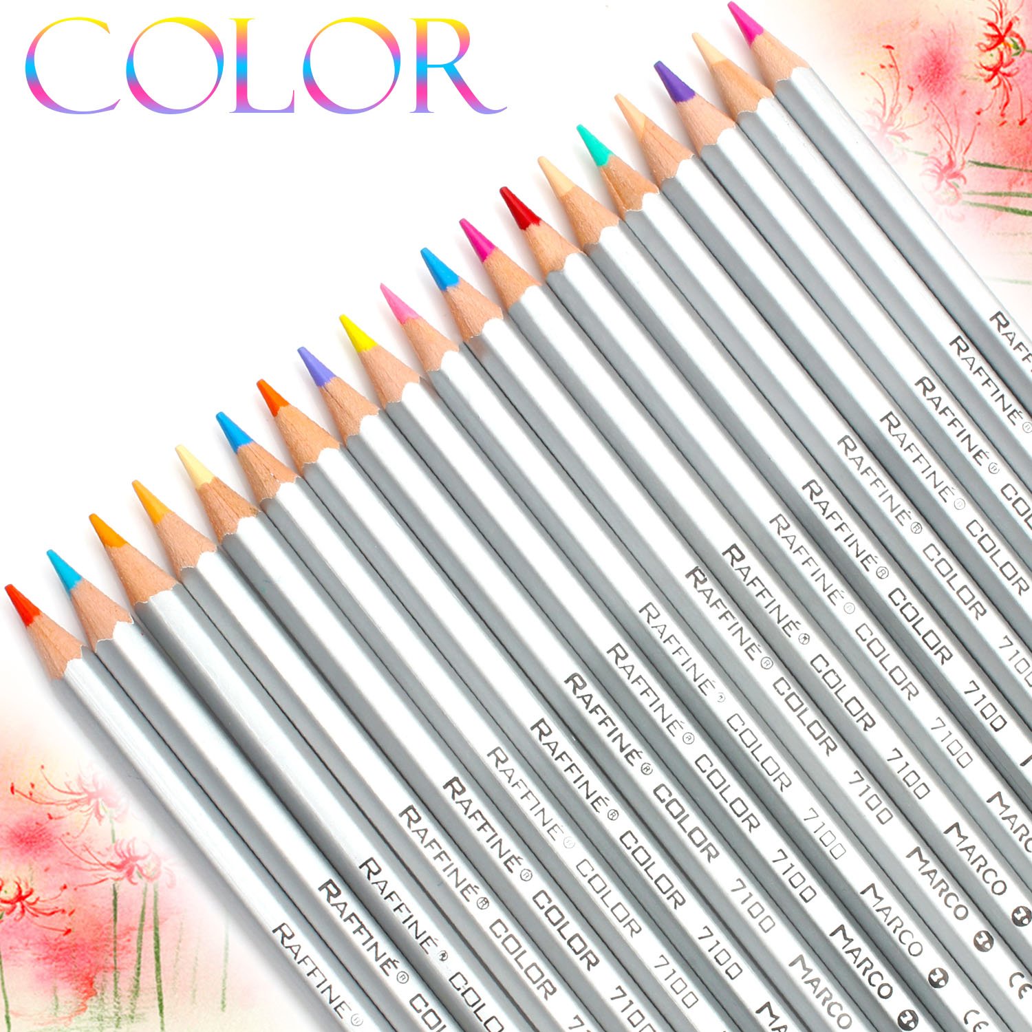 Soucolor 72 Colored Pencils Marco Raffine Coloring Drawing Pencils For