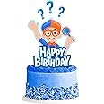 Treasures Gifted Officially Licensed Blippi Birthday Decorations - 1 Blippi Cake Topper - Happy Birthday Party Supplies Cake Decorations