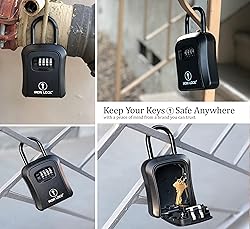 Iron Lock® Portable Key Lock Box and Wall Mounted