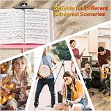 K Kasonic Foldable 2 in 1 Music Stand Pink with Folder Tripod Portable view 2