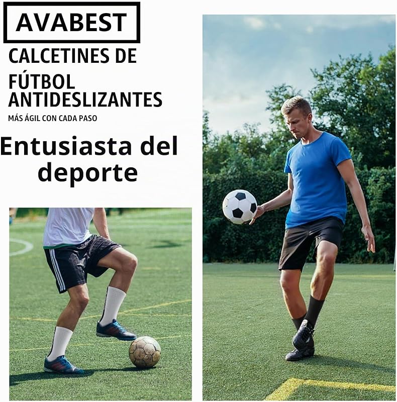 Muitos 2 pares de meias de futebol antiderrapantes para mulheres, crianças e adolescentes - Meias desportivas antiderrapantes para basquetebol, corrida, ciclismo, ténis, branca, 39-46 — foto 3 de 8