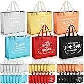 Cosblank 48 Pcs 16" Valentine Christian Gift Bags Bulk with Handle Large Religious Reusable Non Woven Tote Bible Verse Bags for Women Church Baptism Welcome Visitor Sunday School Family(Multicolor)