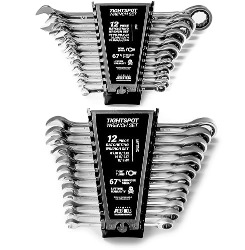 24pc IN/MM TIGHTSPOT Ratcheting Wrench Set - MASTER SET Including Inch ...
