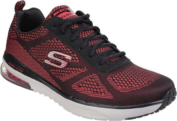 Amazon スケッチャーズ Skechers メンズ スケッチエアー インフィニティ スニーカー 紳士靴 快適スニーカー 男性用 8 Uk レッド ブラック スニーカー