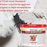 VITCAS 10KG Heat Resistant Plaster Smooth Finish Fireplace Stove BBQ 650°C view 2