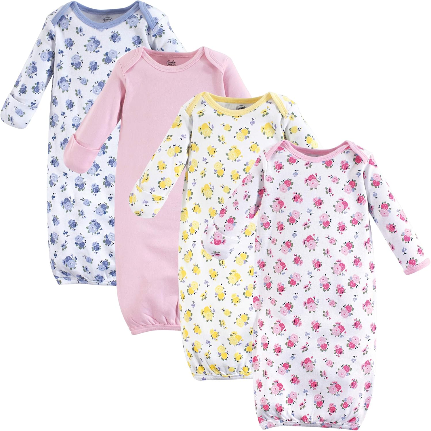 Luvable Friends Unisex Baby Cotton Gowns