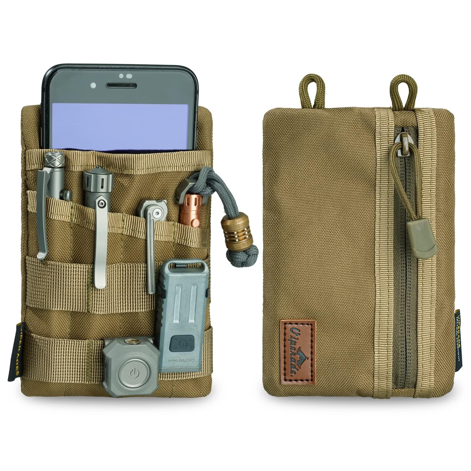 VIPERADE VE4 EDC Tool Pouch, Nylon EDC Organiser with 6 Pockets, Small Tool Organiser Storage for Man, Pocket Pouch for Flashlight Multitool Gears — image 1