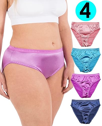 Barbra Lingerie Barbra Womens Silky Sexy Satin Bikini Panties S - Plus Size  Women Underwear Multi-Pack (5XL), 4 Pack- Grape, 5X-Large Plus in Saudi  Arabia | Whizz Bikinis
