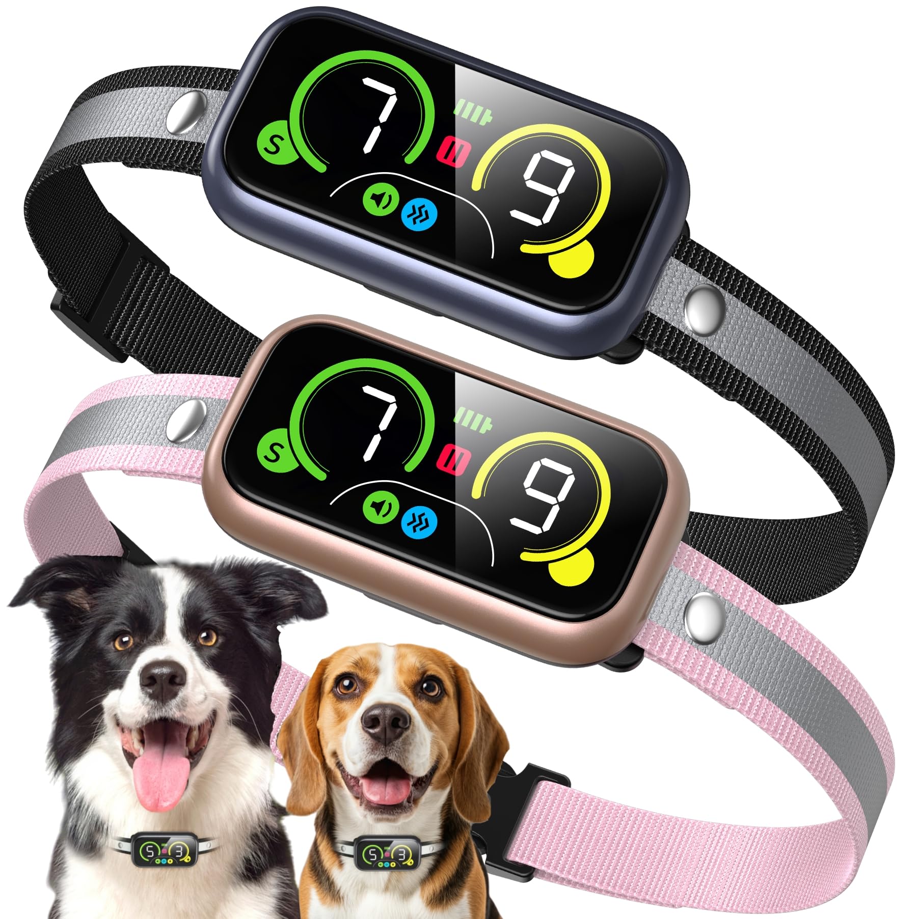 Photo 1 of Dog Bark Collar Pro, Instant Bark Solution, Smart Anti Barking Device with 4 Correction Modes, Fast-Acting Barking Collar for for Large Medium Small Dogs 5-150lbs, Ideal for Home & Outdoor Use