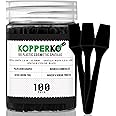 Kopperko Mini Lotion Spatula (2.5", 100 Pack) - Mini Spatula for Cosmetics, Creams & Crafts | Ointment Applicator for Mixing, Skincare, Face Mask | Disposable Lotion Applicator for Face | Black