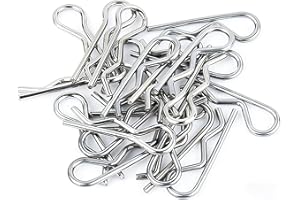 50pcs Stainless RC Car Body Clips R Pins Suitable for All 1/8th 1/10th 1/12th Scale Traxxas Redcat HPI Himoto HSP Exceed RC C