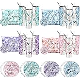 Geiserailie 12 Pcs Christian Gifts for Women 20oz Marble Tumbler, Makeup Bag, Pocket Mirrors, Inspirational Bible Verse Gift Set for Grandmother, Church Pastor's Wife, Teacher (Pastel Color)