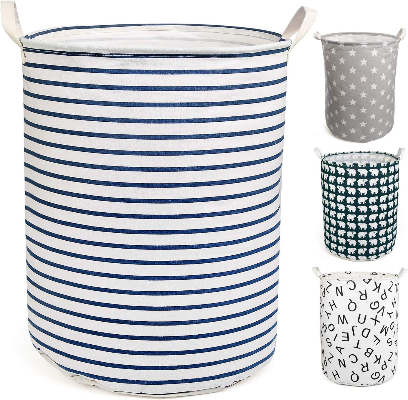 NEWSTYLE Large Laundry Basket,Waterproof Foldable Cotton Fabric Laundry