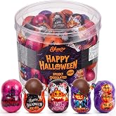 Halloween Milk Chocolate Candy 1 lb, 50 Individually Wrapped Foil Pieces | Foil-Wrapped Chocolate Candy &ndash; 50 Ghost, Pumpkin &amp; Witch Prints &ndash; For the Halloween Candy Bowl &amp; Party Favors
