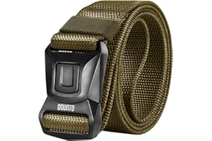 DOUNTO Tactical Belt, Military Nylon Web Work Belt Rigger Belts with Heavy Duty Quick Release Buckle