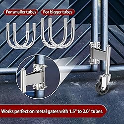 WOOSKY Spring Loaded Tube Gate Casters 4” Heavy