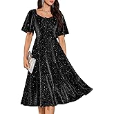 Aupuls Sequin Long Formal Dress for Women Valentine's Day Sparkly Prom Dresses