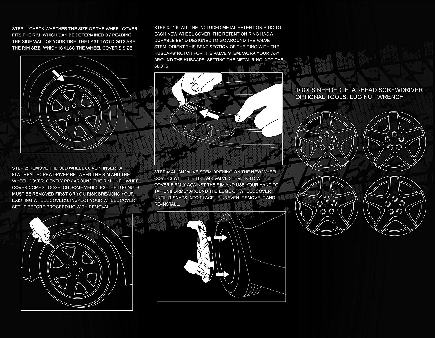 OxGord 16 inch Hubcaps Best for 07-11 Toyota Camry - (Set of 4) Wheel Covers 16in Hub Caps Silver Rim Cover - Car Accessories for 16 inch Wheels - Snap On Hubcap, Auto Tire Replacement Exterior Cap