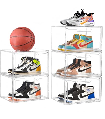 Amazon.com: EZJOB 4 Pack X-Large Shoe Boxes Size 14, Clear Acrylic