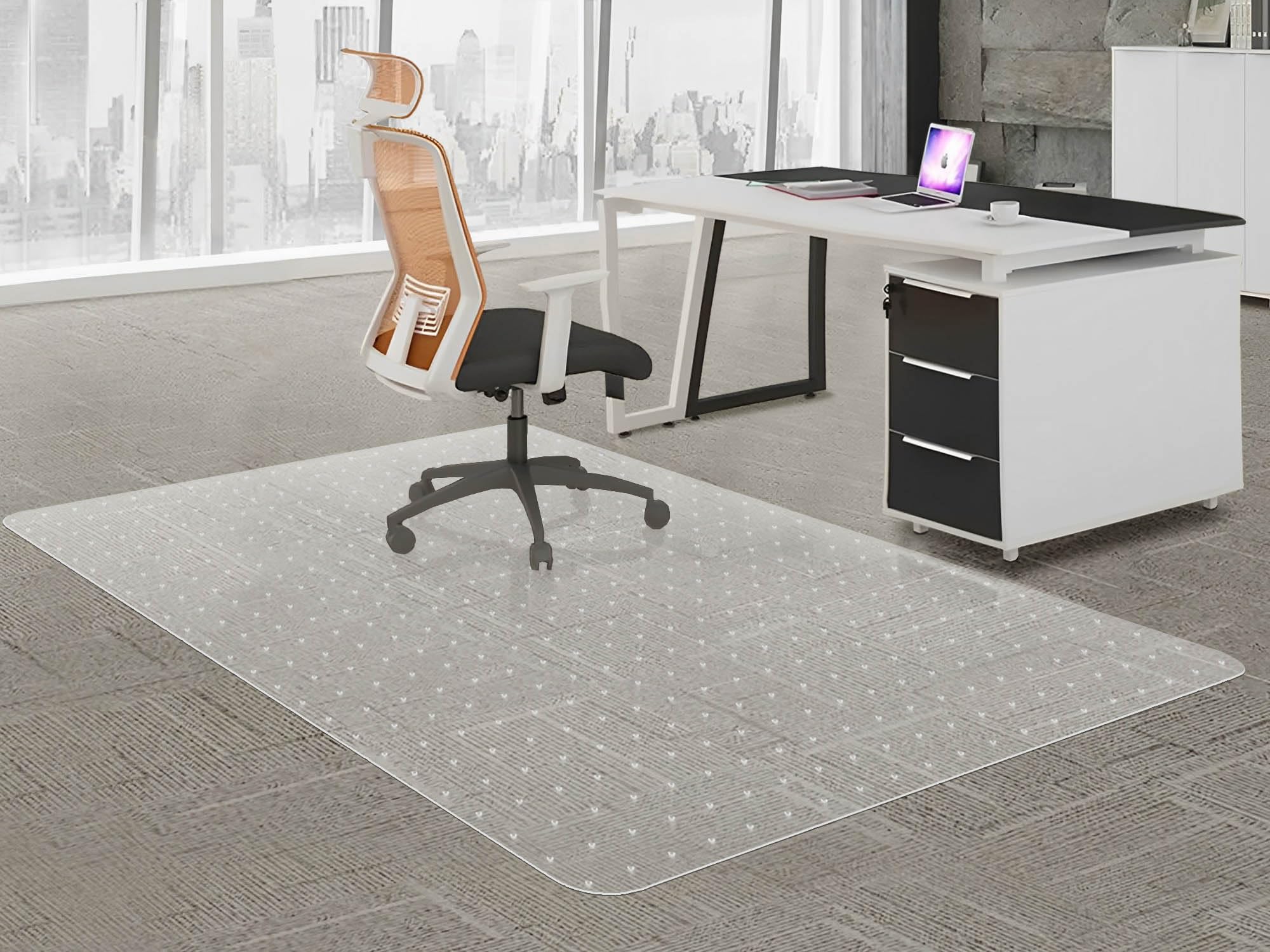 View 1 of HOMEK Large Office Chair Mat, Easy Glide Plastic Floor Protector Mat for Office Chairs for Work & Home (46" x 72", for Carpeted Floors)