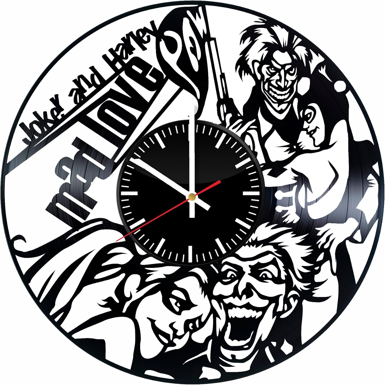 Amazon Com Joker And Harley Quinn Vinyl Clock Dc Comics Batman