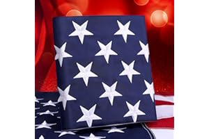 ZOYAONE American Flag 3x5 Ft for Outside, Durable Embroidered American Flag for High Wind Outdoor, Fade Resistant and Waterproof USA Flag with Embroidered Stars, Sewn Stripes, Brass Grommets