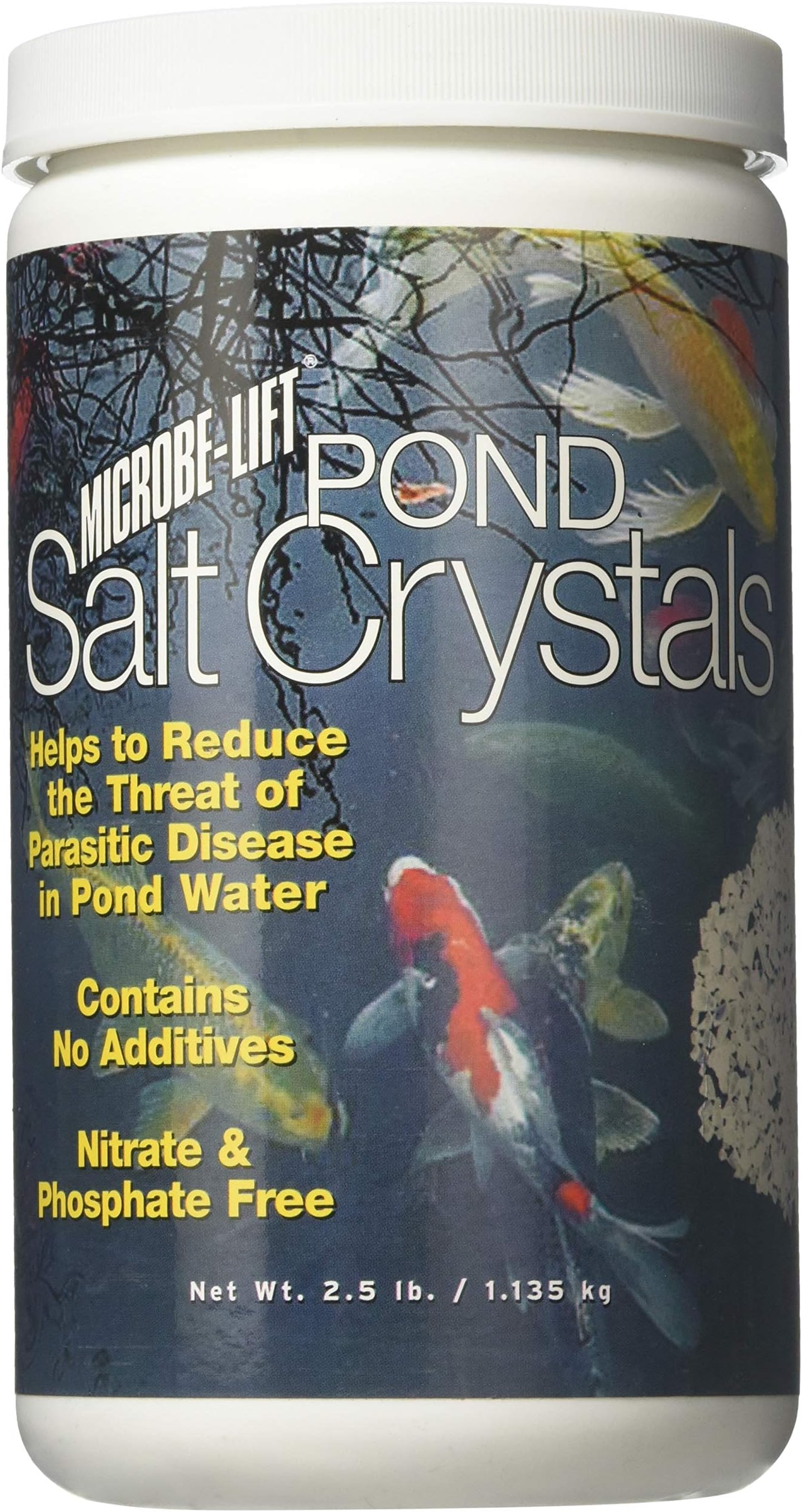 ECOLOGICAL LABS AEL20356 Microbe Lift Pond Salt Crystals Pond Conditioners for Aquarium, 2.5-Pound