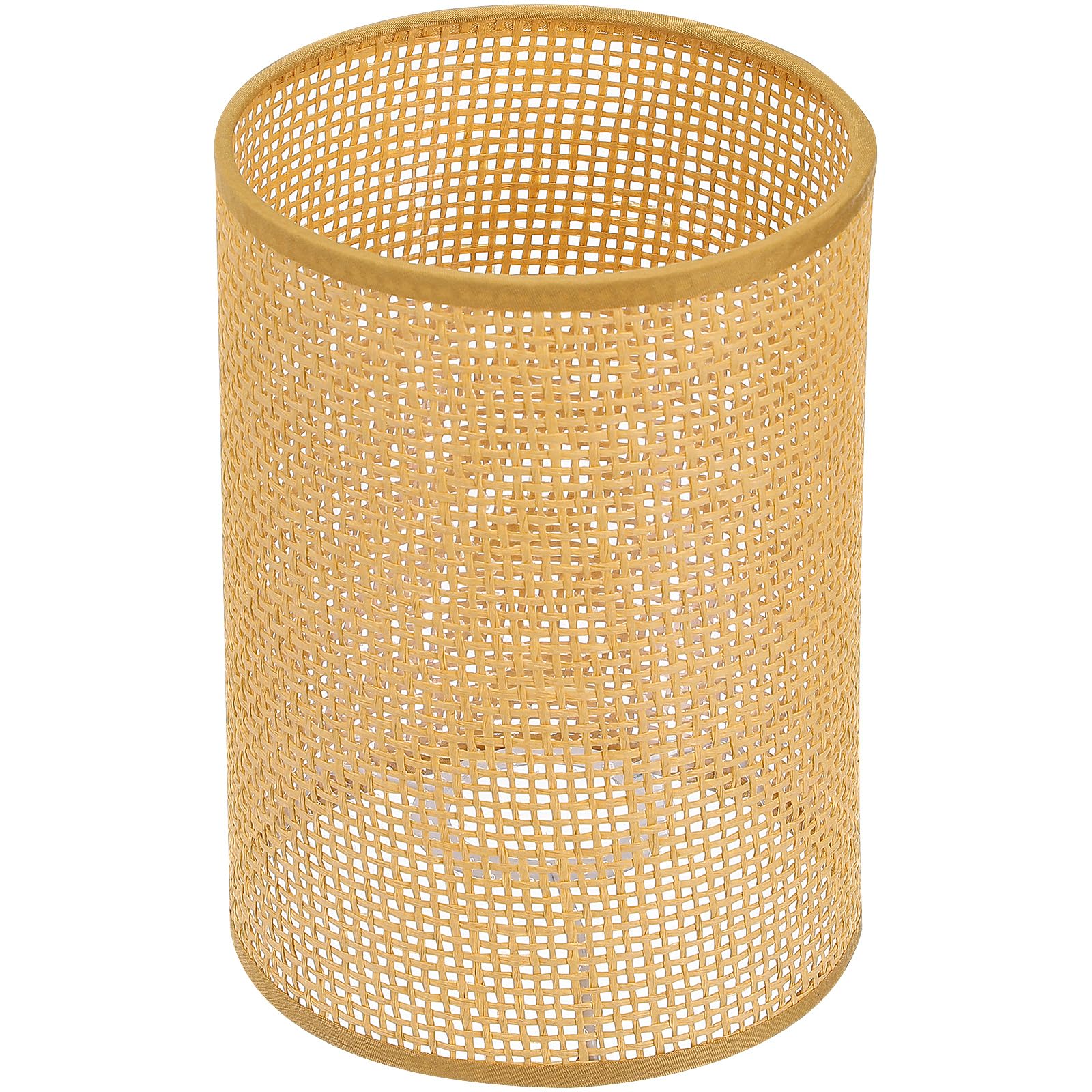 Angoily Rattan Drum Lamp Shade Replacement, E27 E14 Rattan Lamp Shade, Boho, Floor for Chandeliers Table Desk Lamps