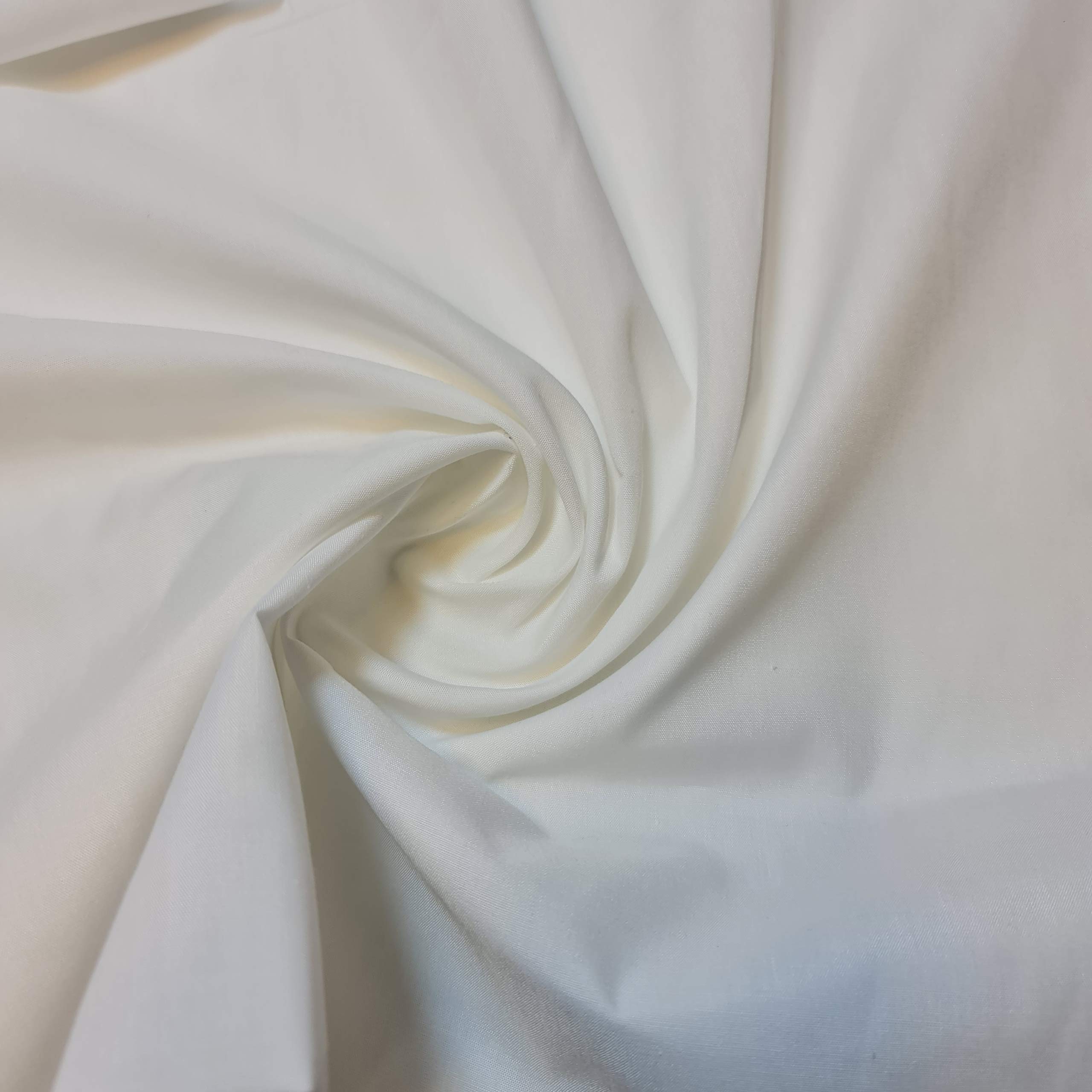 Textile Station Plain/Solid Dyed Polyester Polycotton Dress Craft Fabric Material 44" - 112 cm Wide Sold As 1 Meter Pre - Cut Lengths (Available in 42 Colours) (Ivory, 10 Meter)