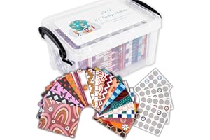 CAMTOMS 100 Envelopes Money Saving Challenge Box, Savings Challenge Kit, 100 Day Envelope Challenge Kit, Saving Money Challenge, with Challenge Tracker & Scratch-off Stickers