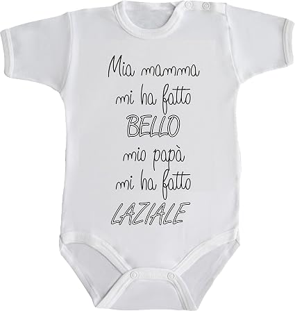 Generico Body Bimbo Bimba Personalizzabile Body Neonato Personalizzato con Scritta Idea regalo divertente ironia nascita compleanno anniversario 9 mesi mamma 5 minuti papà
