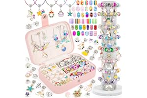 Sofier Charm Bracelet Making Kit for Girls Jewelry Box Jewelry Making Kit Gifts for Girls 4-12 DIY Craft Toys Birthday Christmas