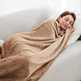 EHEYCIGA Fleece Blanket Camel 150x200cm Twin Size Soft Flannel Throw view 7