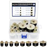 Daptemn 16PCS Expandable Freeze Rubber Plugs, 8 Size Engine Freeze Plug Kit | Automotive Engine Rubber Expansion Freeze Plugs Fit Hole 3/4" 7/8" 1" 1-1/8" 1-1/4" 1-3/8" 1-1/2" 1-5/8"
