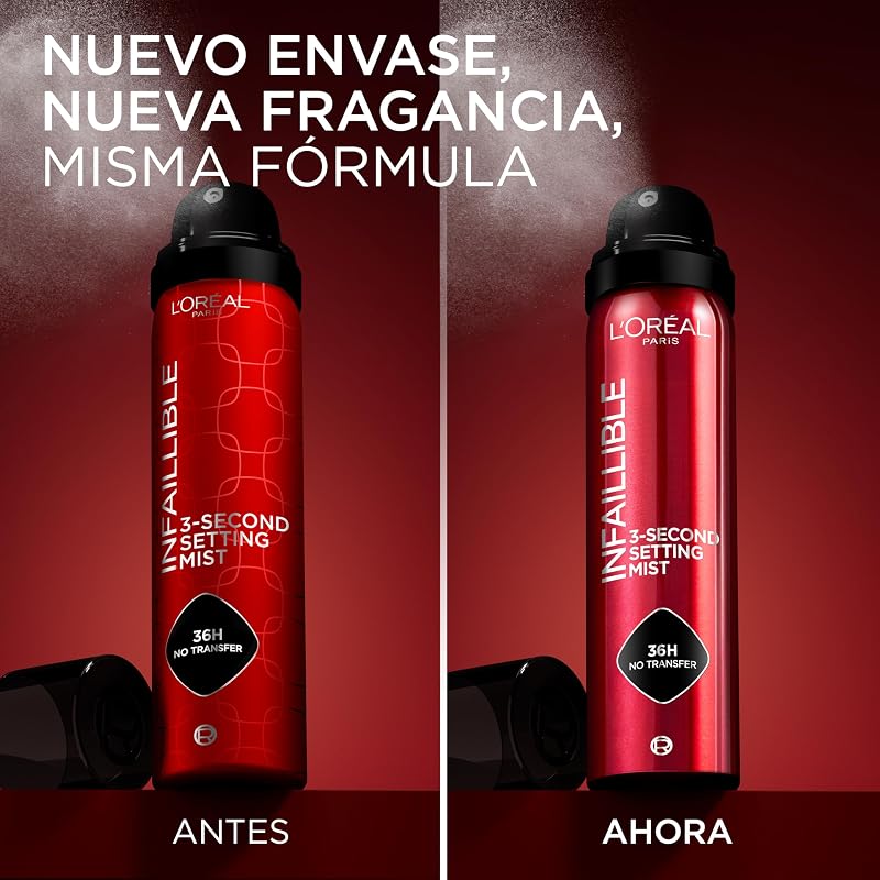 L'Oréal Paris Infaillible Spray Fijador de Maquillaje 3 Segundos, 150ml