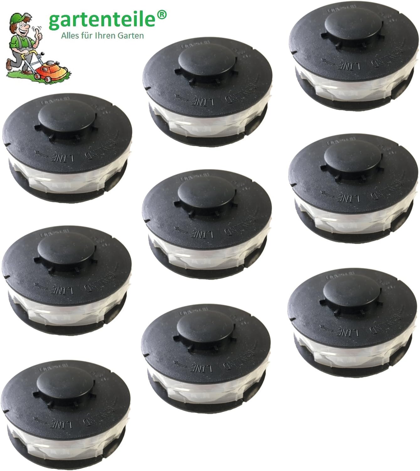 9piece grass trimmer replacement spool, doubleline coil, suitable for