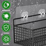 WLLHYF Shower Caddy Adhesive Hooks 4 Pack, 5kg Hold, Waterproof Wall Mount view 4