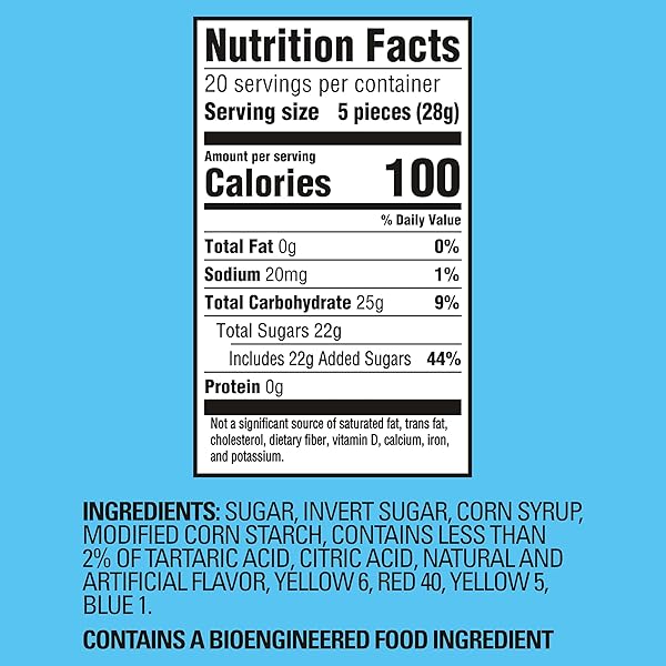 SOUR PATCH KIDS BIG KIDS INDIVIDUALLY WRAPPED SOFT & CHEWY CANDY, EASTER CANDY, BULK CANDY, 1 BAG (100 PIECES)