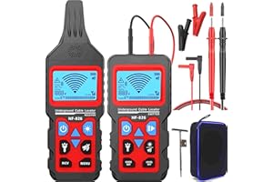 ZHOUCE NF-826 Underground Wire Locator Circuit Tracker 12-400V AC/DC, locates Circuit Breakers, fuses, Wires, Short Circuits, Open Circuits, Ceiling/Wall/Dog Fence Cables, Irrigation Control Lines