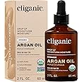Cliganic USDA Organic Argan Oil, 100% Pure | Moroccan Argan Oil for Hair, Face & Skin | Natural Cold Pressed Carrier Oil - Ce