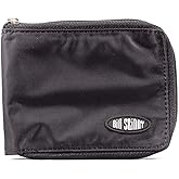 Big Skinny Men's Zippered Bi-Fold Slim Wallet, Holds Up to 25 Cards