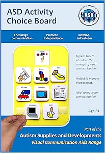 Autism Supplies And Developments A4 Plastic Visual ASD Activity Choice Board (Picture Communication Symbols)