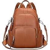 ALTOSY Soft Leather Backpack Purse For Women -theft Backpacks Versatile Shoulder Bag(S81 Brown)