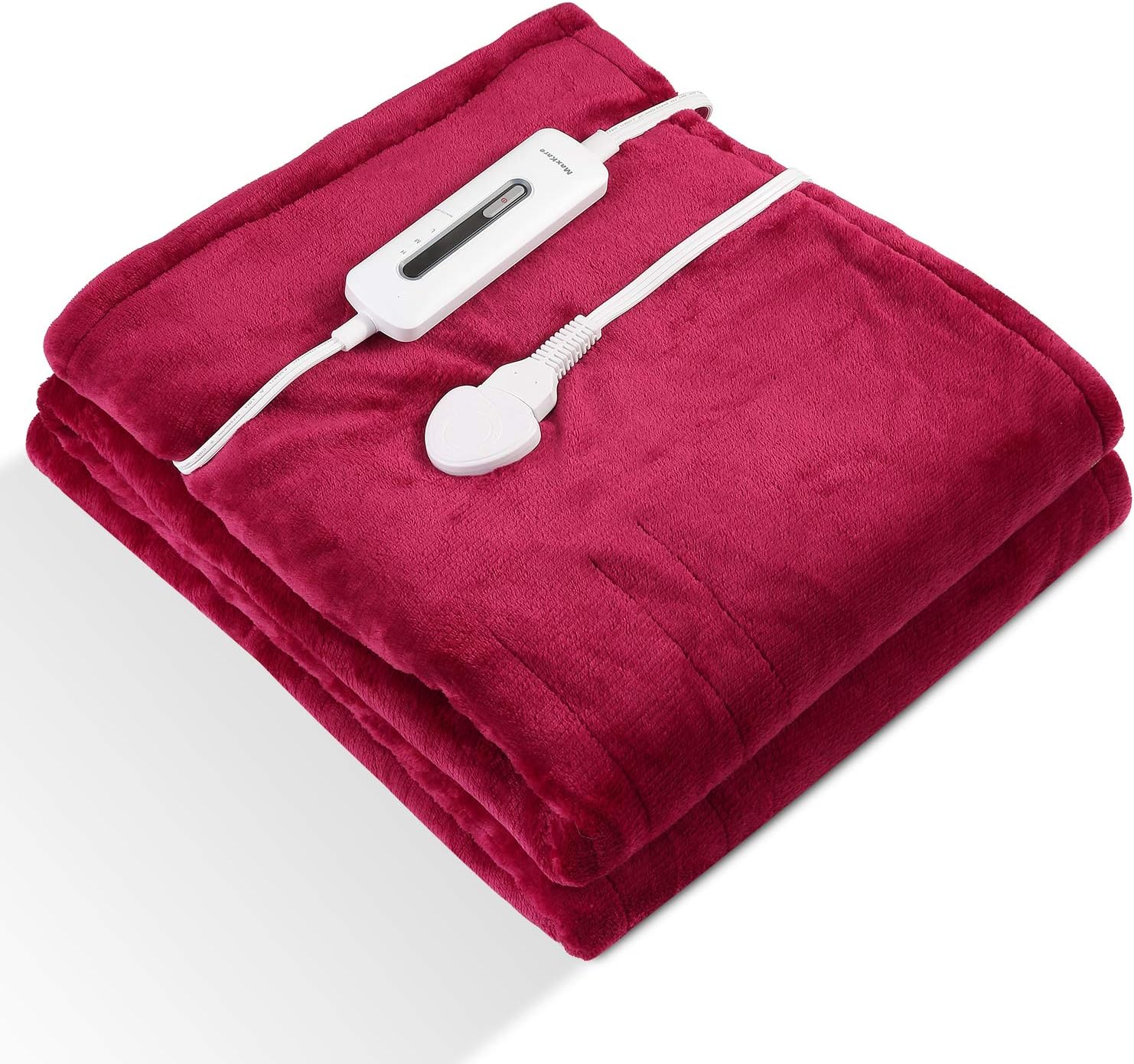 MaxKare Electric Blanket Heated Throw Flannel & Sherpa Reversible Fast Heating Blanket 50" x 60", ETL Certification with 3 Heating Levels & 4 Hours Auto Off, Home Office Use & Machine Washable: Home & Kitchen