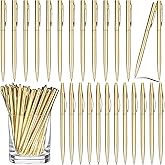 Fuutreo 25 Pack Gold Pens Bulk Gold Metal Slim Ballpoint Pens Retractable Black Ink 1.0 mm Ballpoint for Wedding Business Office Writing Supplies