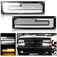 POVTOR LED Turn Signal Replacement Lights with White DRL Welcome Light Compatible with 1988-1998 Chevy GMC C/K 1500 2500 3500 Silverado Tahoe Suburban Yukon C10